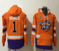Phoenix Suns #1 Devin Booker Black All Stitched Hooded Sweatshirt