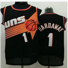 Phoenix Suns #1 Penny Hardaway Black Throwback Authentic Stitched NBA jersey