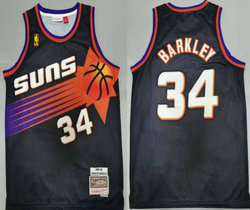 Phoenix Suns #34 Charles Barkley Black 92-93 Hardwood Classics Authentic Stitched NBA jersey