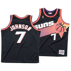Phoenix Suns #7 Kevin Johnson Black 1996-1997 Hardwood Classics Authentic Stitched NBA jersey