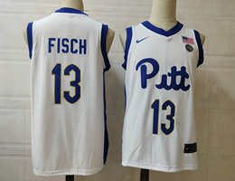 Pitt Panthers #13 Aidan Fisch White College Basketball Jersey