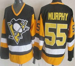 Pittsburgh Penguins #55 Larry Murphy Black Throwback CCM Authentic Stitched NHL jersey