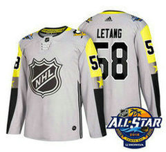 Pittsburgh Penguins #58 Kris Letang Grey 2018 NHL All-Star Stitched Ice Hockey Jersey