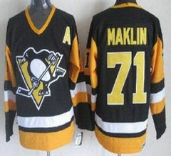 Pittsburgh Penguins #71 Evgeni Malkin Black CCM Throwback Authentic Stitched NHL jersey