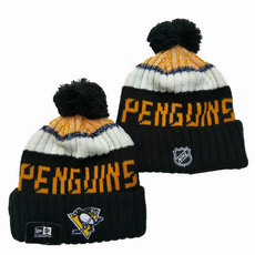 Pittsburgh Penguins NHL Knit Beanie Hats 1