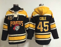 Pittsburgh Pirates #45 Gerrit Cole Black Hooded Jersey