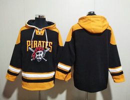 Pittsburgh Pirates Blank Black All Stitched Hooded Sweatshirt
