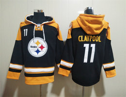 Pittsburgh Steelers #11 Chase Claypool Black All Stitched Hooded Sweatshirt