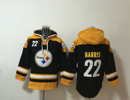 Pittsburgh Steelers #22 Najee Harris Black 2024 All Stitched Hooded Sweatshirt