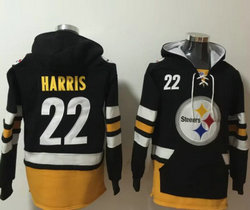Pittsburgh Steelers #22 Najee Harris Black All Stitched Hooded Sweatshirt
