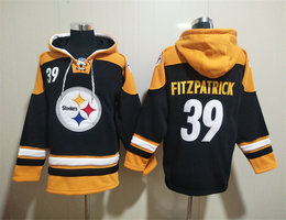 Pittsburgh Steelers #39 Minkah Fitzpatrick Black All Stitched Hooded Sweatshirt