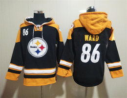 Pittsburgh Steelers #86 Hines Ward Black All Stitched Hooded Sweatshirt