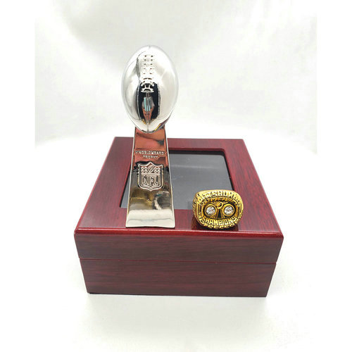 Pittsburgh Steelers 1975 NFL one ring + one trophy set