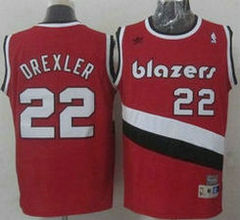 Portland Trail Blazers #22 Clyde Drexler Red Throwback Stitched NBA jersey