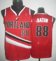 Portland Trail Blazers #88 Nicolas Batum Red Authentic Stitched NBA jersey
