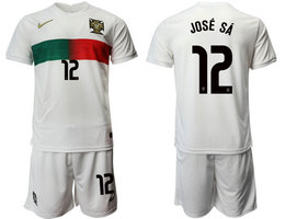 Portugal #12 JOSE SA Away 2022 World Cup National Soccer Jersey