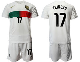 Portugal #17 TRINCAO Away 2022 World Cup National Soccer Jersey