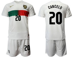 Portugal #20 GANCELO Away 2022 World Cup National Soccer Jersey