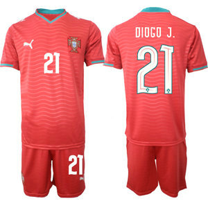 Portugal #21 Diogo j. Home 2026 World Cup Soccer jersey