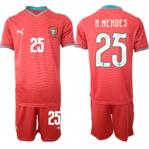 Portugal #25 N.Mendes Home 2026 World Cup Soccer jersey