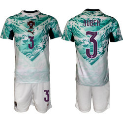 Portugal #3 Ruben Away 2026 World Cup Soccer jersey