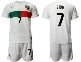 Portugal #7 FIGO Away 2022 World Cup National Soccer Jersey
