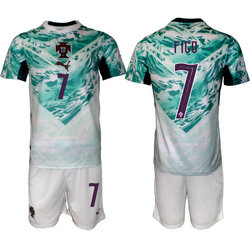 Portugal #7 Figo Away 2026 World Cup Soccer jersey