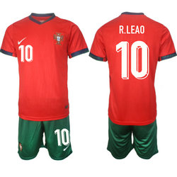 Portugal 2024-25 #10 R.LEAO Home Soccer Jersey