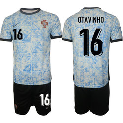 Portugal 2024-25 #16 OTAVINHO Away Soccer Jersey