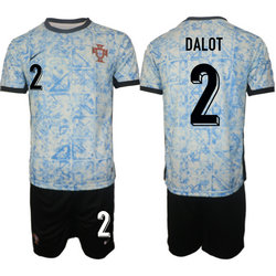 Portugal 2024-25 #2 DALOT Away Soccer Jersey