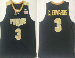 Purdue Boilermakers #3 Carsen Edwards Black College Basketball Jersey