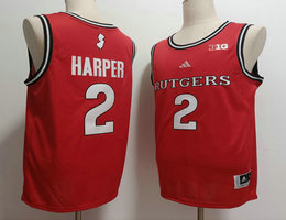 Rutgers Scarlet Knights #2 Dylan Harper Red NCAA Basketaball Stiched Jersey