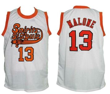 SPIRITS OF ST LOUIS #13 Malone White basketball jersey