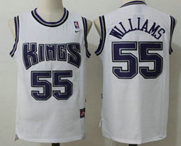 Sacramento Kings #55 Jason Williams White Mesh Authentic Stitched NBA jersey