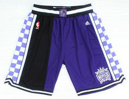 Sacramento Kings Purple Black Throwback Swingman Shorts