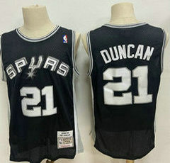 San Antonio Spurs #21 Tim Duncan Black 1998-99 Hardwood Classics Authentic Stitched NBA jersey