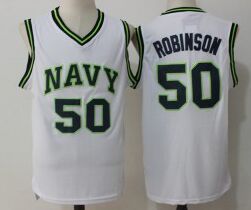 San Antonio Spurs #50 David Robinson White admiral Edition Basketball Jersey