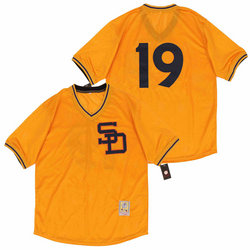 San Diego Padres Blank Gold Pullover Throwback Stitched MLB Jersey