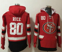 San Francisco 49ers #80 Jerry Rice All Stitched Hooded Sweatshirt