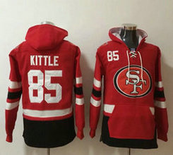 San Francisco 49ers #85 George Kittle Red NFL Stitched Hoodies