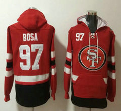 San Francisco 49ers #97 Nick Bosa Red Stitched Pullover NFL Hoodie