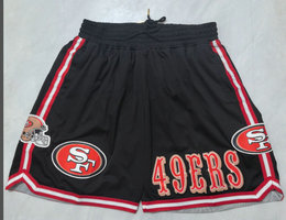 San Francisco 49ers Black NFL Shorts