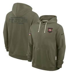 San Francisco 49ers Olive 2025 Salute To Service Pullover Hoodie