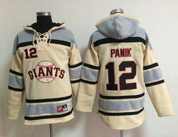 San Francisco Giants #12 Joe Panik Gream Sawyer Hooded Sweatshirt MLB Hoodie