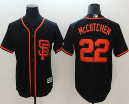 San Francisco Giants #22 Will Clark Black SF Game Authentic Stitched MLB Jersey