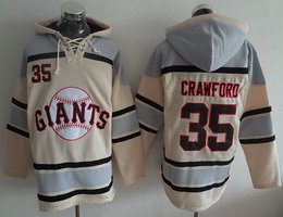 San Francisco Giants #35 Brandon Crawford Gream Sawyer Hooded Sweatshirt MLB Hoodie