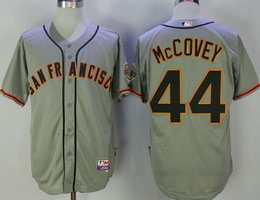 San Francisco Giants #44 Willie McCovey Crey Authentic stitched MLB jersey