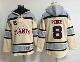 San Francisco Giants #8 Hunter Pence Gream Sawyer Hooded Sweatshirt MLB Hoodie