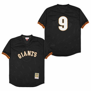 San Francisco Giants #9 Matt Williams Black BP Pullover Throwback Authentic stitched MLB jersey