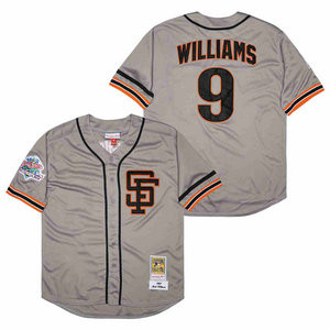San Francisco Giants #9 Matt Williams Gray 1989 With name Throwback Authentic stitched MLB jersey